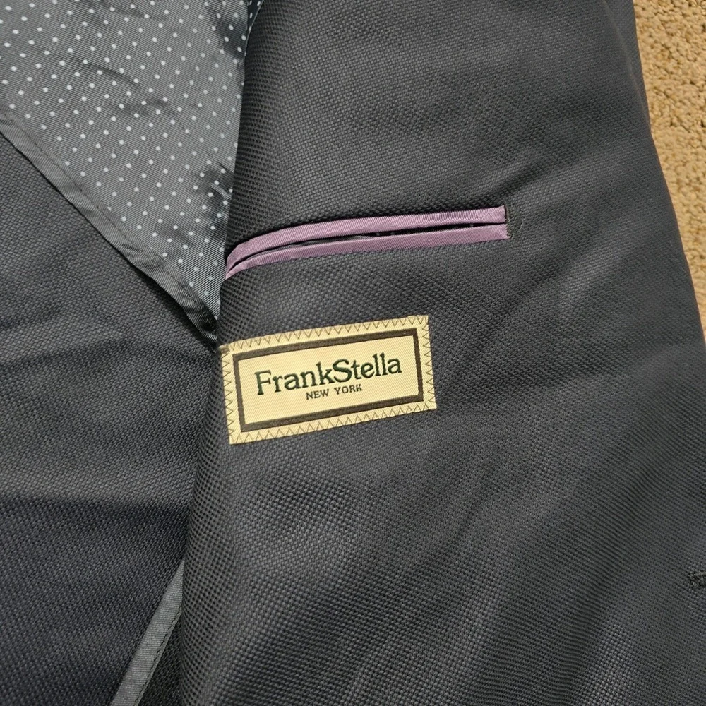 Frank Stella‎ Loro Piana Super 130s Wool Blazer Sport Coat Navy Blue Mens 58L